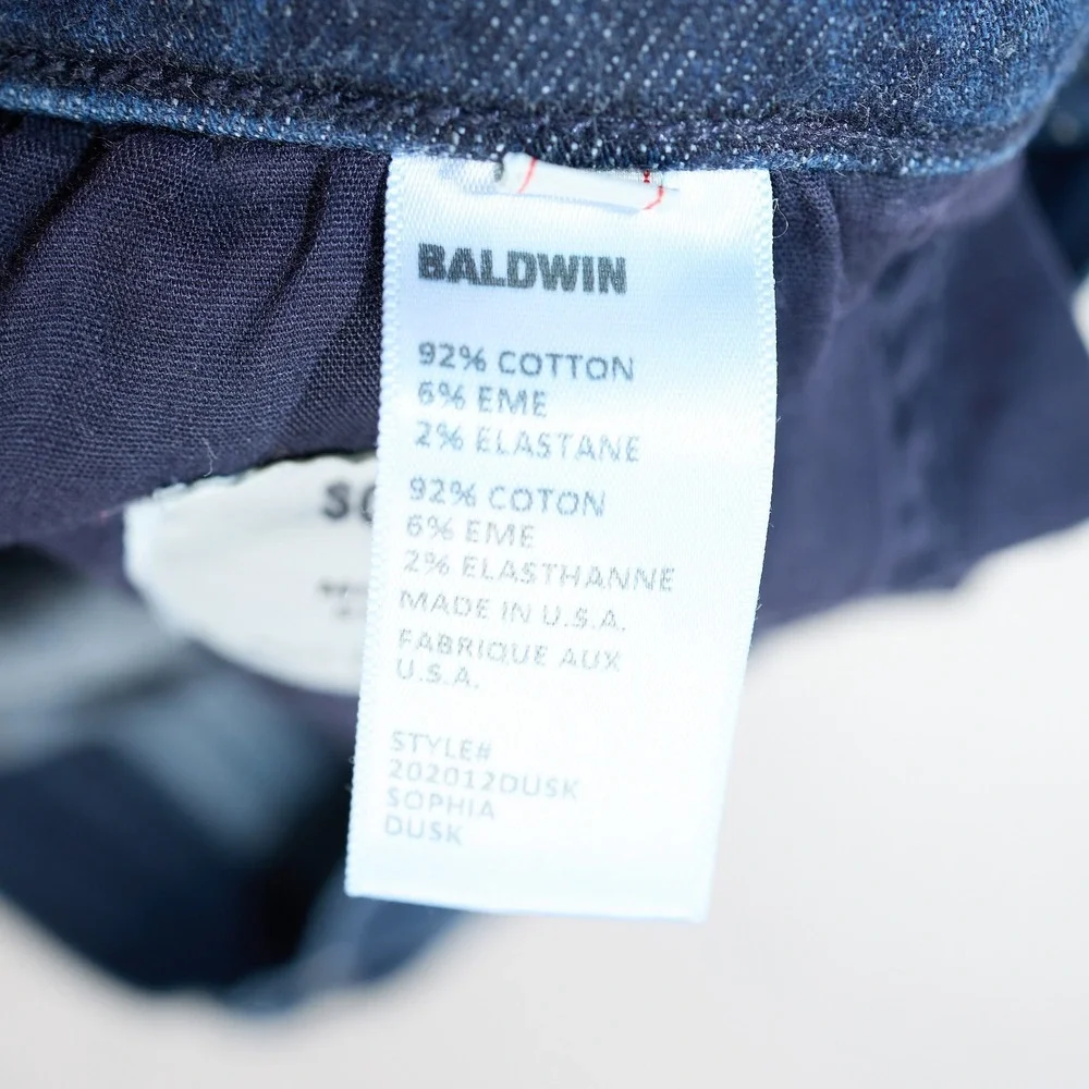 Baldwin Sophia Mid Rise Skinny Jeans Dark Wash Blue Denim Size 28 202012DUSK - Picture 11 of 12